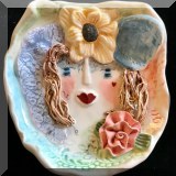 P20. Vintage Ellen Williams by Ganz wall plate. 5.25” x 5.75” - $18 